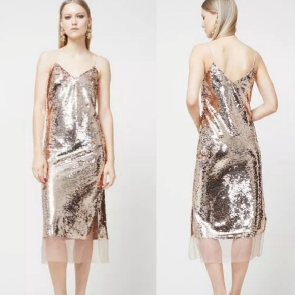 Sachin + Babi Rose Gold Sequin Dress - Picture 3 of 3